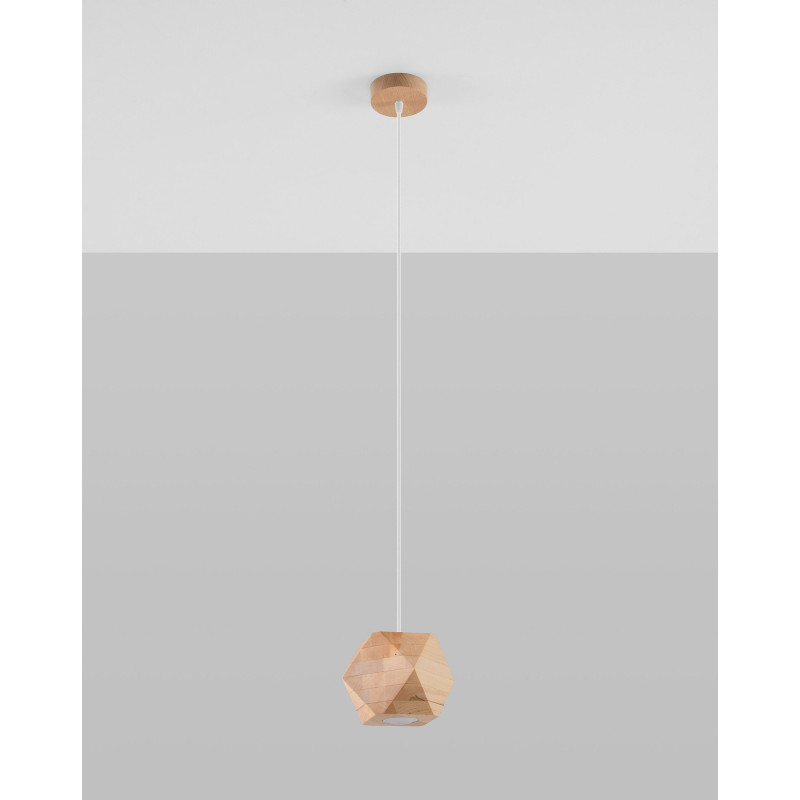 Suspension luminaire WOODY GU10 - bois naturel