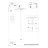 Suspension luminaire design SULA GU10 - blanc / bois