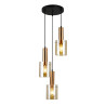 Suspension luminaire design SARDO 3 E27 - laiton / ambre