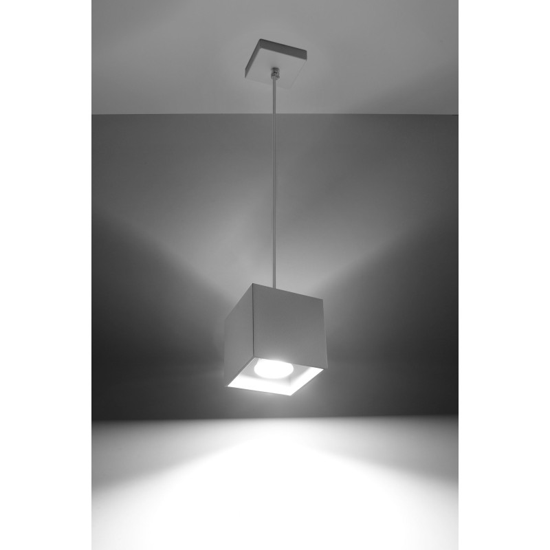 Suspension luminaire design QUAD 1 GU10 - blanc