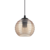 Suspension luminaire design RIGA SP1 SMALL E27 - transparent / ambre