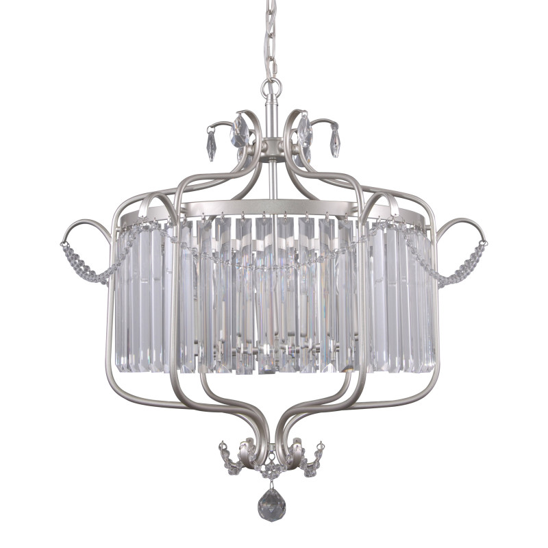 Suspension RINALDO 6 E14 - argent Cristal