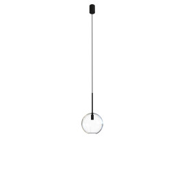 Lampe Suspendue design SPHERE E27 - transparent / noir