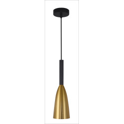 Lampe Suspendue design SOLIN E27 or / noir