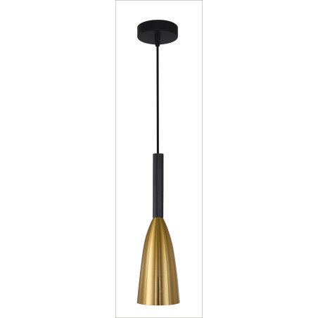 Lampe Suspendue design SOLIN E27 or / noir