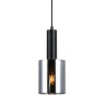 Suspension luminaire design SARDO E27 - noir / fumé