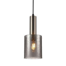 Lampe Suspendue design SARDO RAIN E27 - nickel / fumée