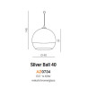 Suspension luminaire SILVER BALL 40 E27 - chrome