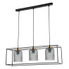 Luminaire Suspension Industriel SINELLA 3xE27 - noir / fumé