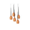 Suspension design IZZA 5 5xE14 - ambre