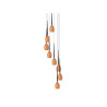 Suspension design IZZA 8 8xE14 - ambre