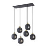 Suspension luminaire JALA 6P 6xE27 - noir / patine