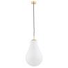 Lampe Suspendue design JESSE E27 - laiton / opale