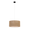 Suspension avec abat-jour JUTE E27 - noir / beige