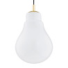 Lampe Suspendue design JESSE E27 - laiton / opale