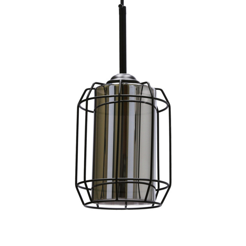 Luminaire Suspension Industriel JONERA E27 - noir / fumé