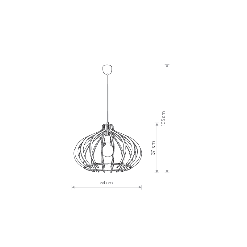 Suspension luminaire IKA D E27 - beige / contreplaqué