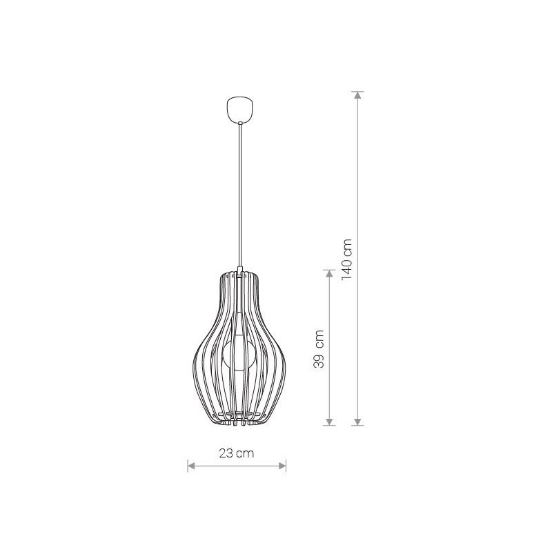 Lampe Suspendue design IKA A E27 - contreplaqué