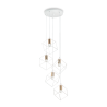Suspension luminaire design ICE SP5 5xE27 - laiton / blanc