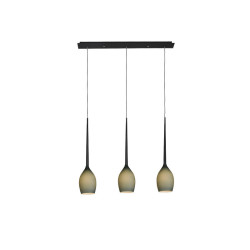 Lampe Suspendue design IZZA 3 3xE14 - olive