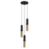 Suspension design ISIDORA 3xGU10 - noir / laiton