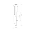 Lampe Suspendue design EYE BRASS L III GU10 - noir / laiton