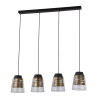 Lampe Suspendue design FRESNO 4xE27 - noir / or