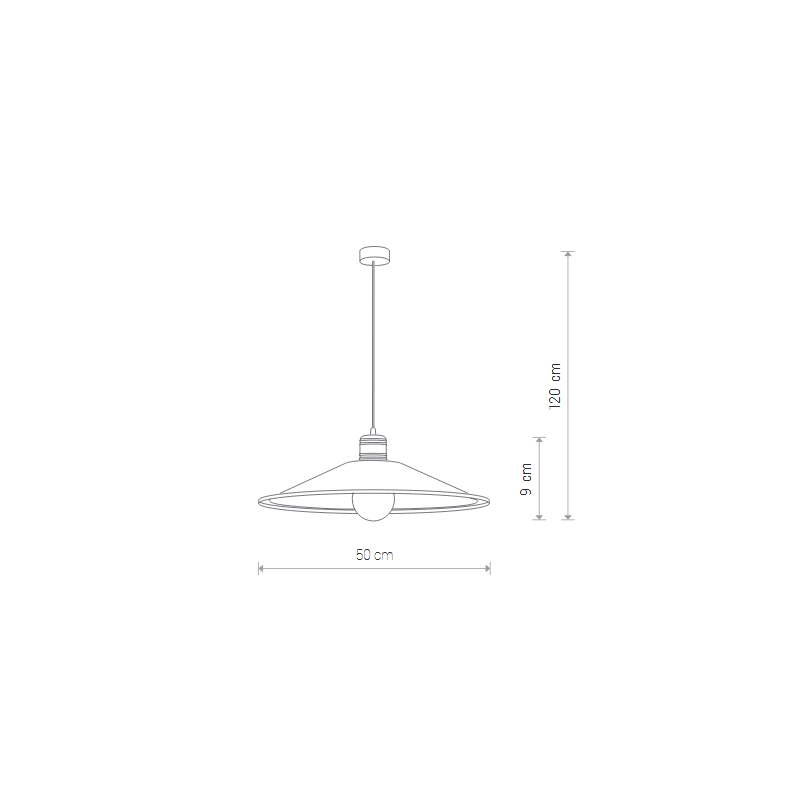 Luminaire Suspension Industriel GARRET M E27 - marron / cuivre