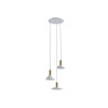 Suspension luminaire HERMANOS 3xGU10 - blanc / laiton