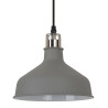 Luminaire Suspension Industriel HOOPER E27 - gris / nickel