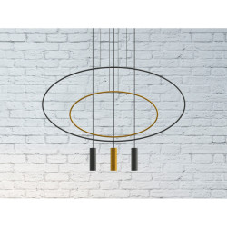Lampe Suspendue design HOLAR 2xGU10 - noir