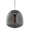 Suspension luminaire design GLEN E27 - laiton / fumé