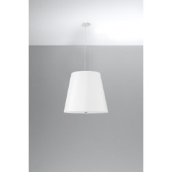 Suspension luminaire design GENEVE 50cm 3xE27 - blanc
