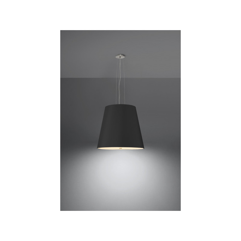 Suspension luminaire design GENEVE 50cm 3xE27 - noir