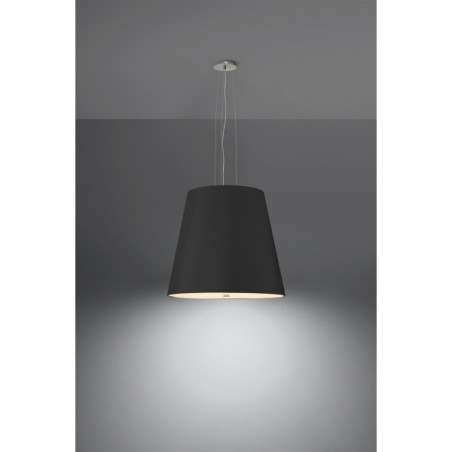 Suspension luminaire design GENEVE 50cm 3xE27 - noir