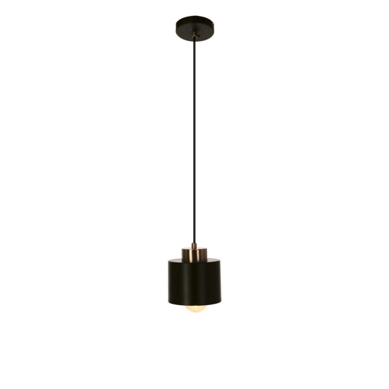 Lampe Suspendue design OLENA E27 - noir / cuivre