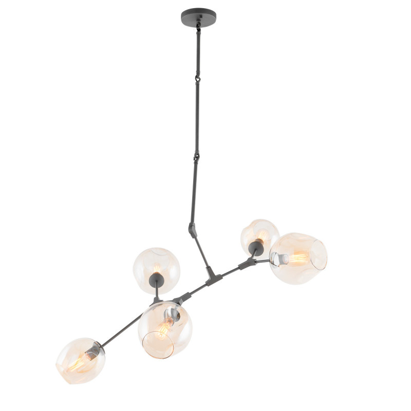 Lampe Suspendue design NANTES BK 5xE27 - noir