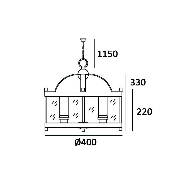 Suspension industrielle Design NEW YORK 4xE14 P04567CH