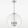 Suspension luminaire PRAGUE 4xE14 - chrome / verre