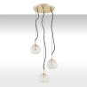 Suspension OVIEDO 3xE27 - laiton / transparent Cristal