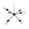 Luminaire Suspension Industriel loft RHYTHM 6xE27 - noir