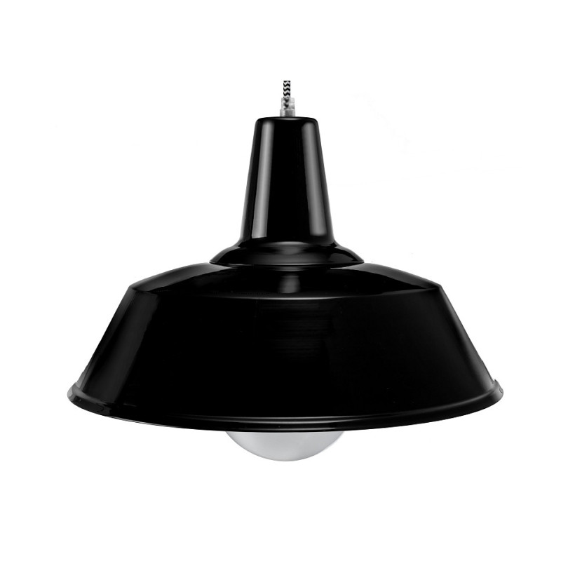 Suspension industrielle Design Loft Blues E27 - noir