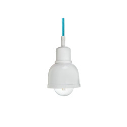 Luminaire Suspension Industriel loft PUNK E27 - blanc