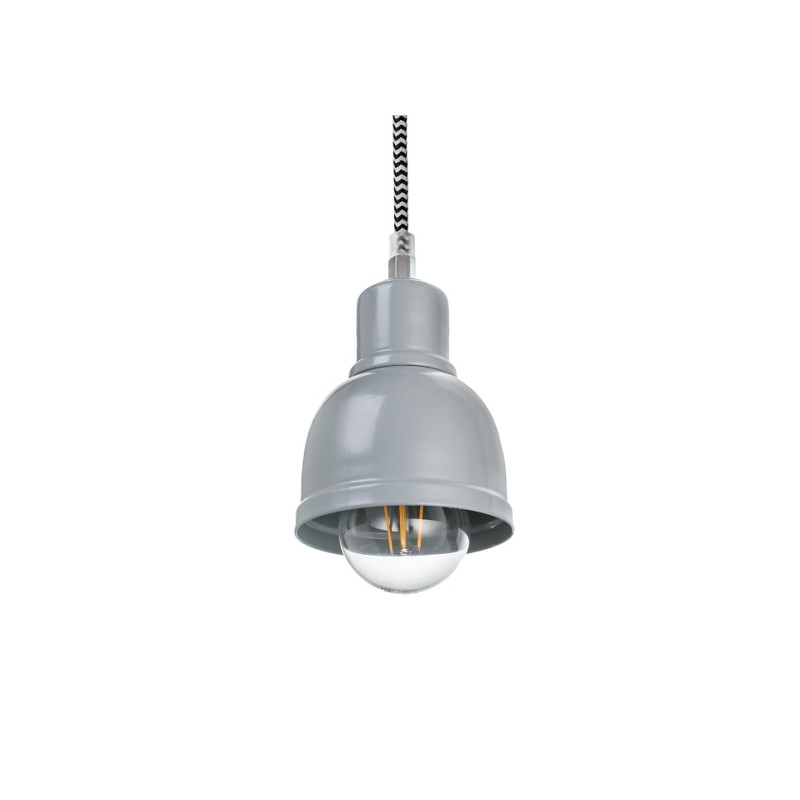 Luminaire Suspension Industriel loft PUNK E27 - gris