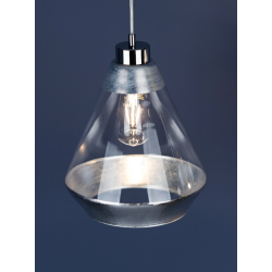 Lampe Suspendue design MISTRAL E27 - chrome / argent