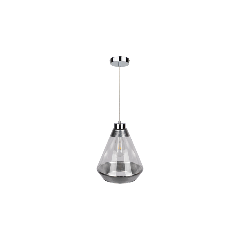 Lampe Suspendue design MISTRAL E27 - chrome / argent