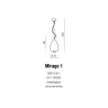 Suspension luminaire design MIRAGE 1 E14 40W blanc