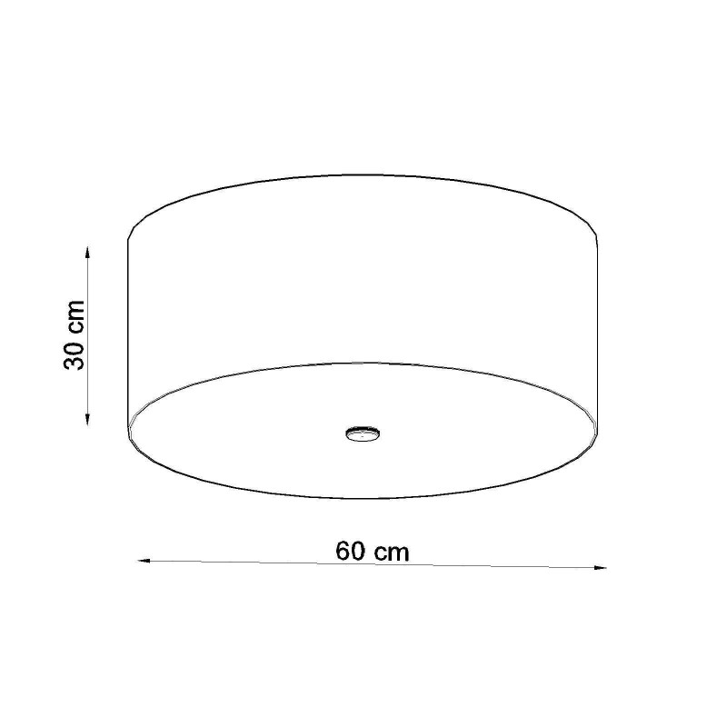 Plafonnier OTTO 60cm 5xE27 - blanc 