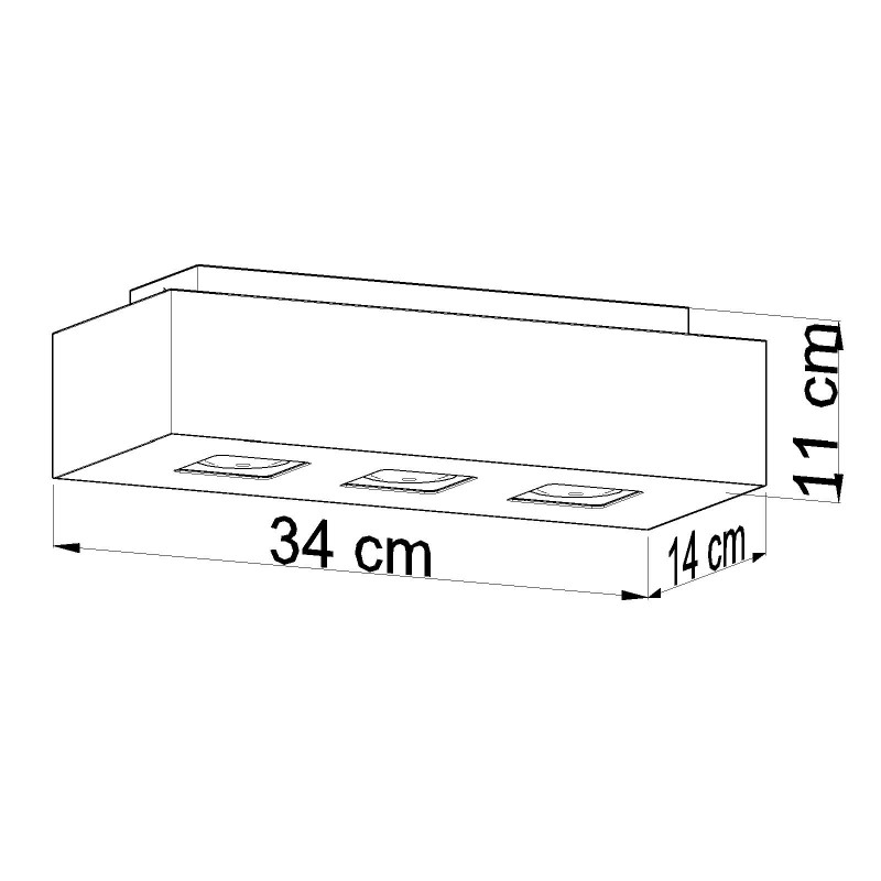 Plafonnier MONO 3 GU10 - blanc 