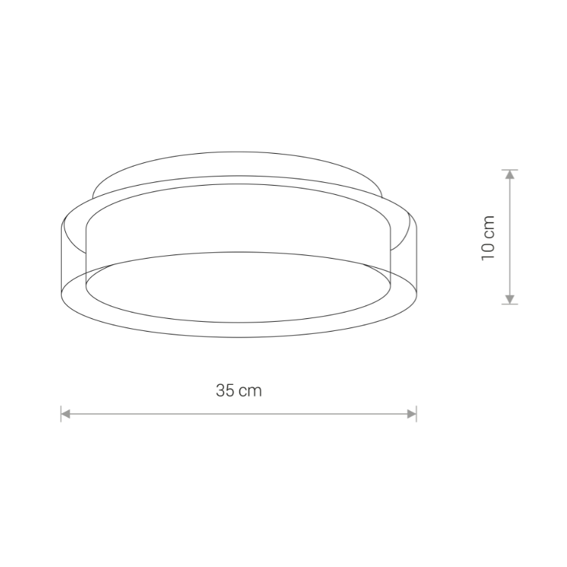 Plafonnier PAN M LED 17W 4000K IP44 - chromé 